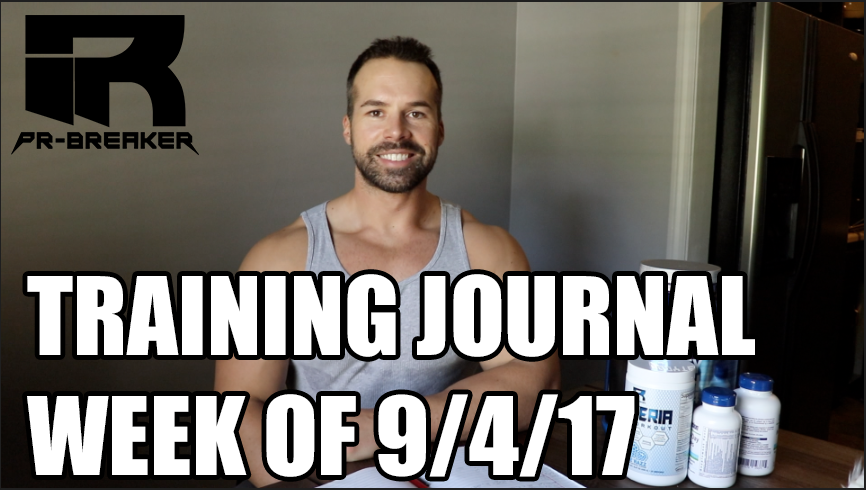 Derek Charlebois Training Journal Week of 9/4/17