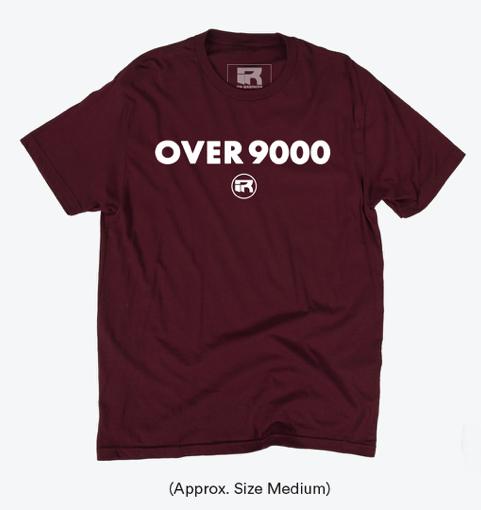 ~CLOTHING: Men&#39;s FITTED OVER 9000 T-SHIRT