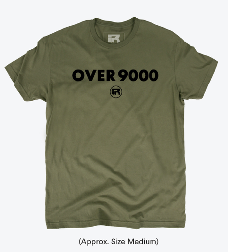 ~CLOTHING: Men&#39;s FITTED OVER 9000 T-SHIRT